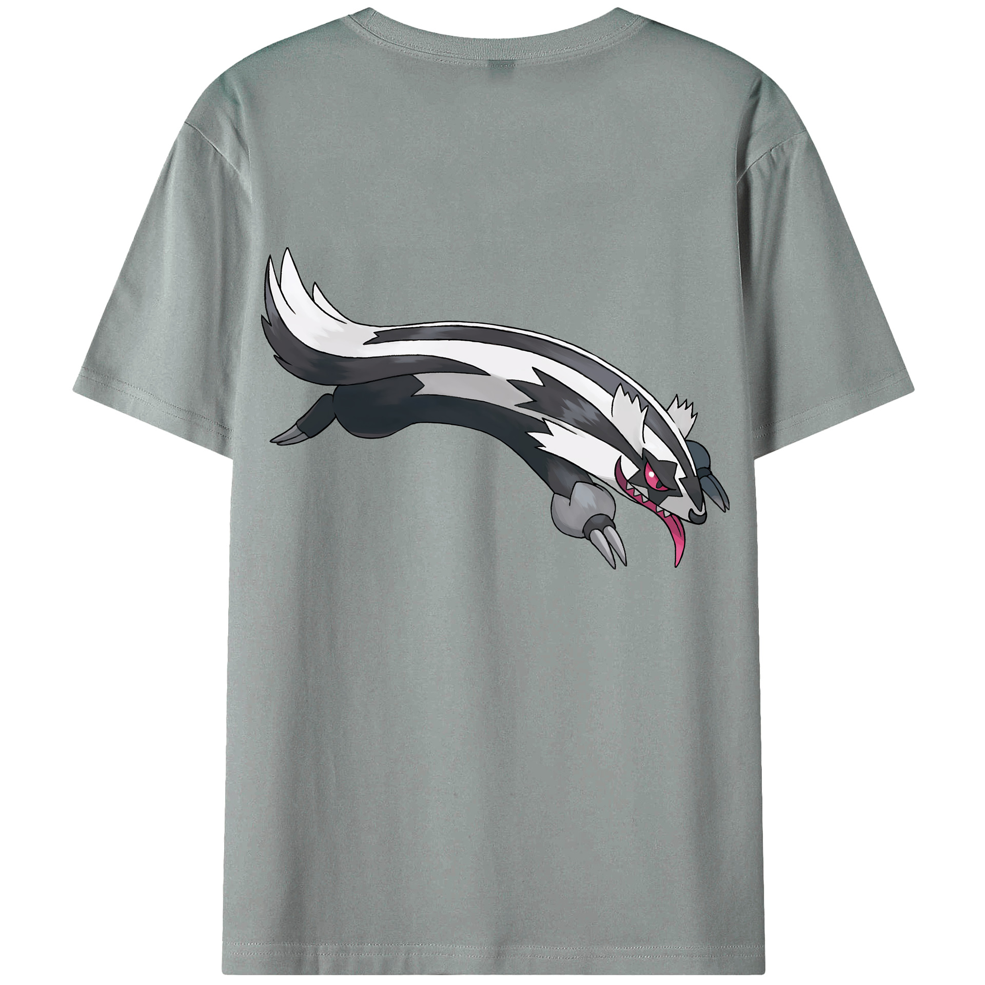 （画像用） ポケットモンスター Pokémon 綿100％ メンズ半袖Tシャツ（バックプリント） 通気性